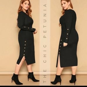 3x available! PLUS black rib knit pencil dress. Z